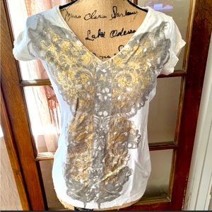 Calvin Klein V-Neck T-Shirt Small